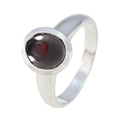 Garnet Solitaire Moroccan 925 Sterling Silver Red Gems Classic Luxurious Ring Jewelry