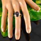 Garnet Solitaire Indian 925 Sterling Silver Red Gemstone Minimal Boho Ring Jewellery