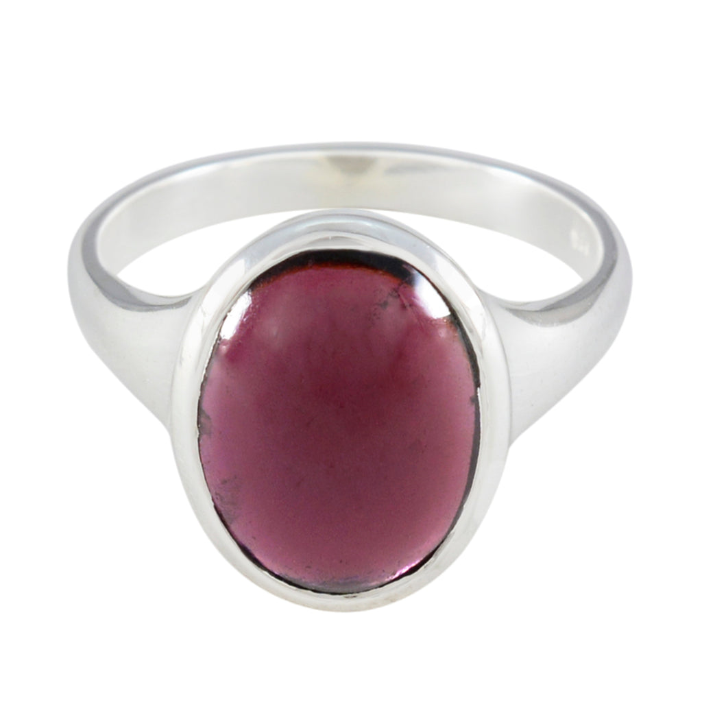 Garnet Solitaire Indian 925 Sterling Silver Red Gemstone Minimal Boho Ring Jewellery