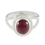 Garnet Solitaire Mexican Sterling Silver Red Gemstone Classic Rope Wire Ring Jewellery