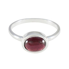 Garnet Solitaire Turkish Silver Red Gemstones Dainty Abstract Ring Jewellery