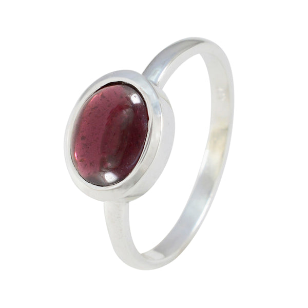 Garnet Solitaire Turkish Silver Red Gemstones Dainty Abstract Ring Jewellery