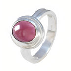 Garnet Solitaire Indian Silver Red Gemstone Classic Sophisticated Ring Jewellery