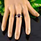Garnet Solitaire Moroccan 92.5 Silver Red Gemstone Slim Contemporary Ring Jewellery