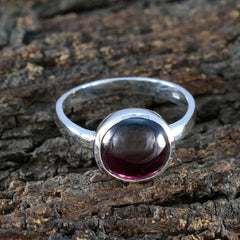 Garnet Solitaire Moroccan 92.5 Silver Red Gemstone Slim Contemporary Ring Jewellery