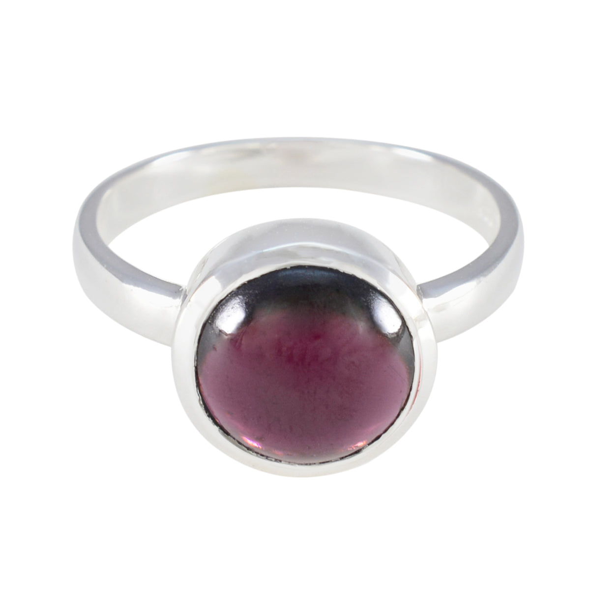 Garnet Solitaire Moroccan 92.5 Silver Red Gemstone Slim Contemporary Ring Jewellery
