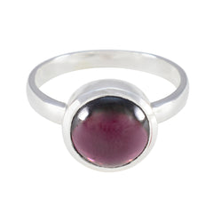 Garnet Solitaire Moroccan 92.5 Silver Red Gemstone Slim Contemporary Ring Jewellery