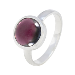 Garnet Solitaire Moroccan 92.5 Silver Red Gemstone Slim Contemporary Ring Jewellery
