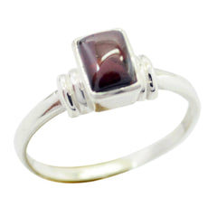Garnet Solitaire American Sterling Silver Red Gemstones Dainty Abstract Ring Jewellery