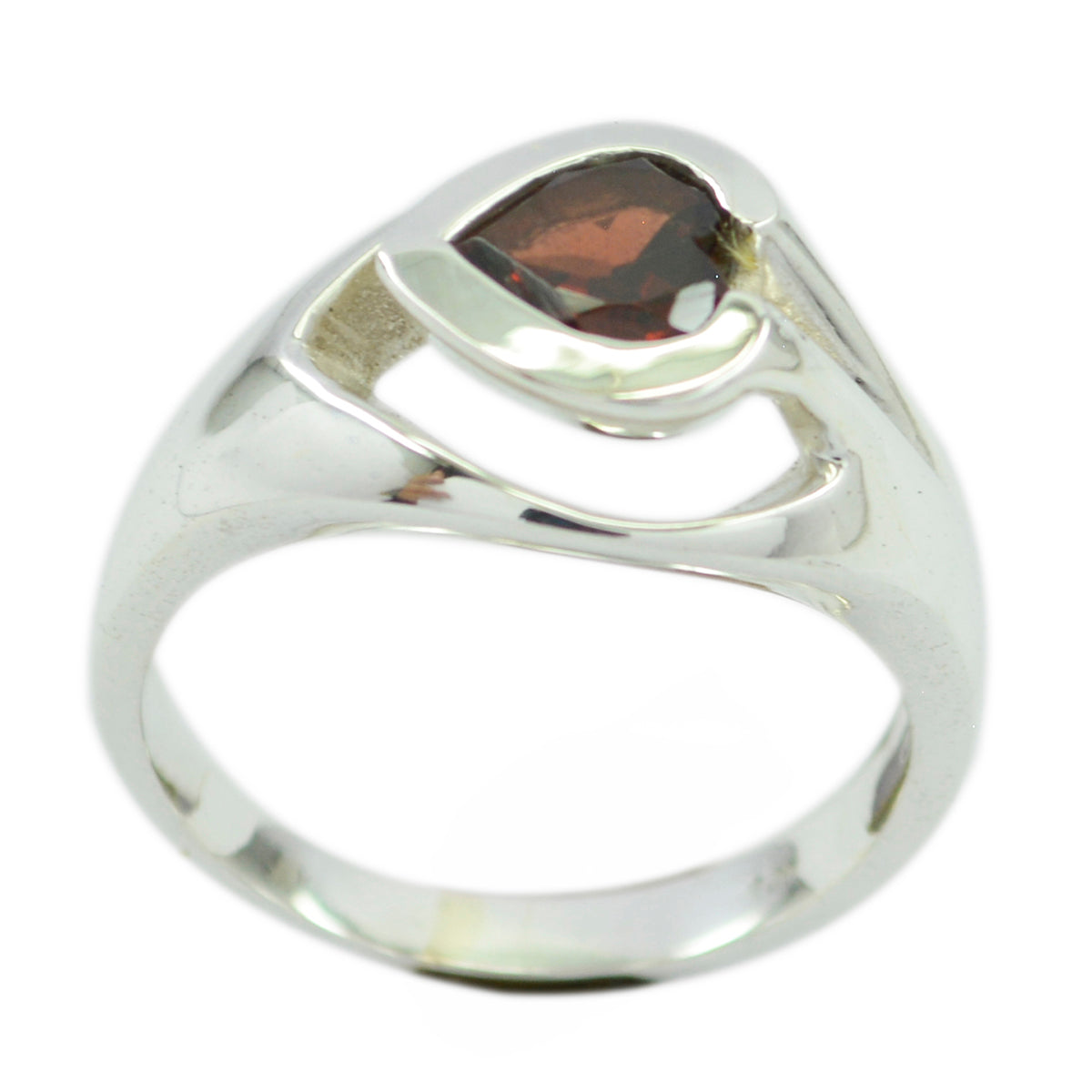 Garnet Solitaire Moroccan 92.5 Silver Red Gems Eye catching Romantic Ring Jewellery Главное изображение товара