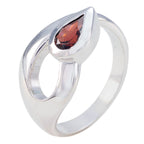 Garnet Solitaire African Sterling Silver Red Gemstone Minimal valentine Ring Jewelry