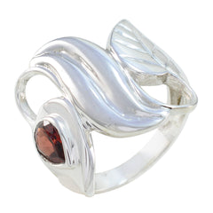 Garnet Solitaire Indian Silver Red Gems Minimal propsel Ring Jewelry