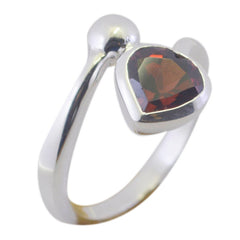 Garnet Solitaire American 925 Silver Red Gemstone Whisper thin Luxurious Ring Jewellery