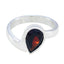 Garnet Solitaire Turkish 92.5 Silver Red Gems Whisper thin Graceful Ring Jewelry