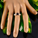 Garnet Solitaire Japanese 925 Sterling Silver Red Gems Dainty Graceful Ring Jewelry