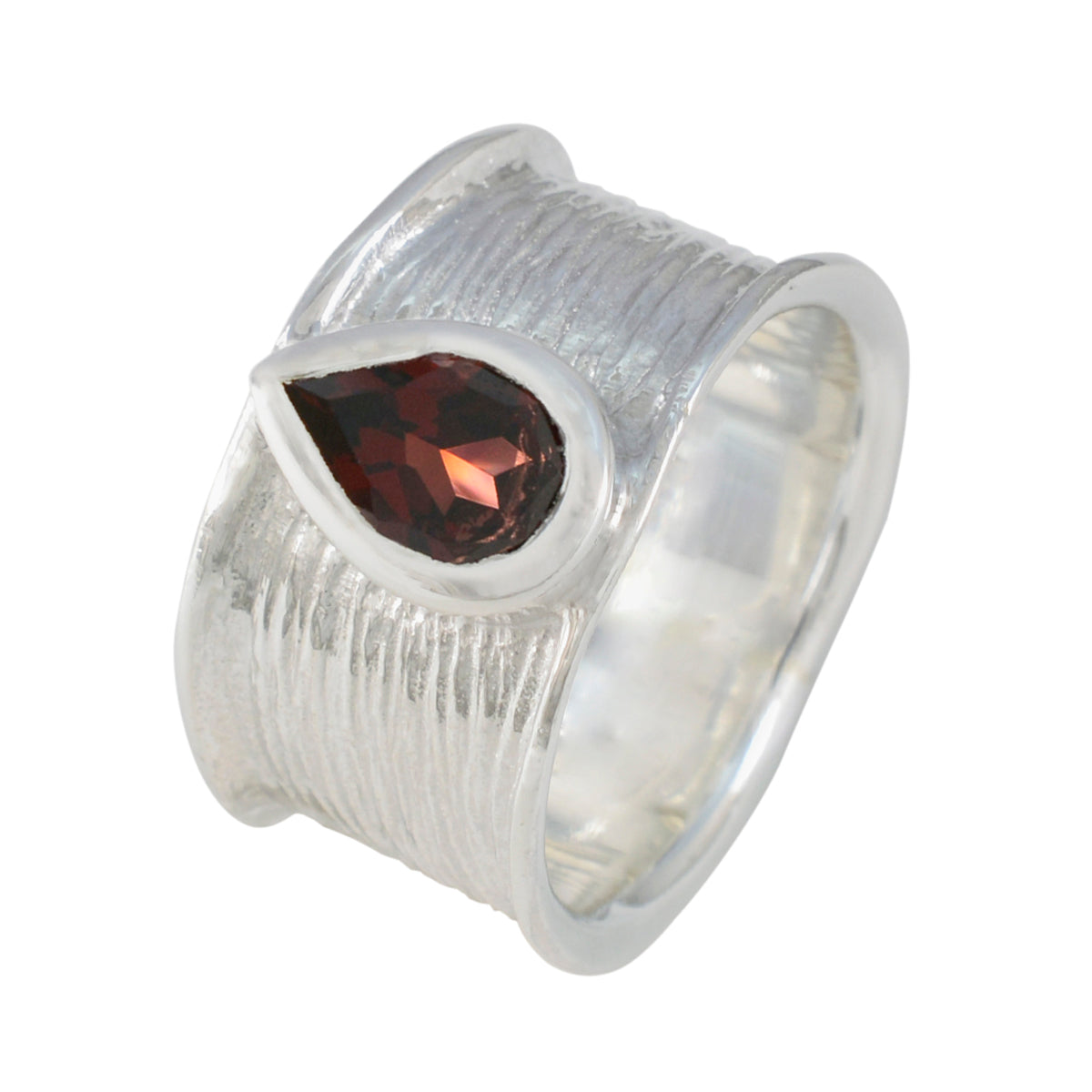 Garnet Solitaire Egyptian 925 Sterling Silver Red Gemstone Versatile Victorian Band Jewelry
