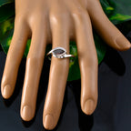 Garnet Solitaire Moroccan Silver Red Gemstone Featherlight Contemporary Ring Jewelry