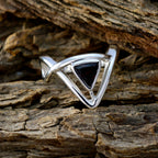 Garnet Solitaire Moroccan Sterling Silver Red Gemstone Tiny Geometric Ring Jewelry