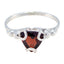 Garnet Solitaire Russian Silver Red Gemstone Delicate Rope Wire Ring Jewellery