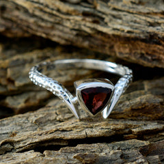 Garnet Solitaire Turkish 92.5 Silver Red Gemstones Whisper thin Retro Ring Jewellery