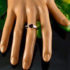 Garnet Solitaire Turkish 925 Sterling Silver Red Gemstones Tiny Geometric Ring Jewellery