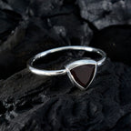 Garnet Solitaire Mexican 92.5 Silver Red Gemstones Delicate Boho Ring Jewelry