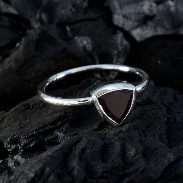 Garnet Solitaire Mexican 92.5 Silver Red Gemstones Delicate Boho Ring Jewelry