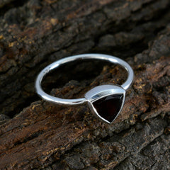 Garnet Solitaire Mexican 92.5 Silver Red Gemstones Delicate Boho Ring Jewelry