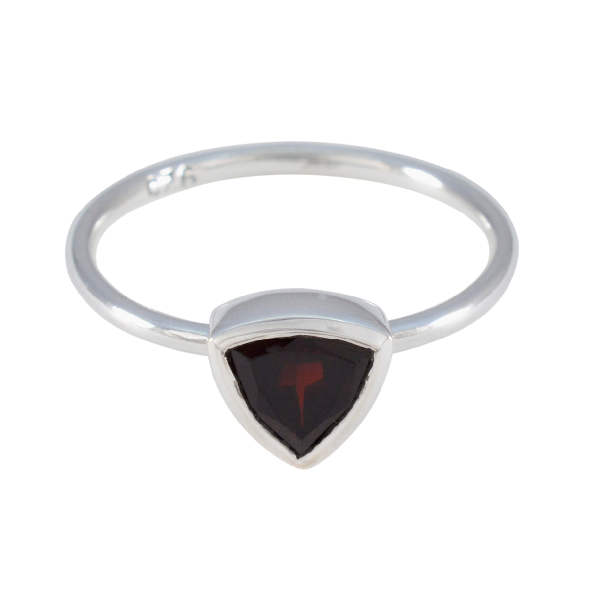 Garnet Solitaire Mexican 92.5 Silver Red Gemstones Delicate Boho Ring Jewelry