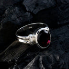 Garnet Solitaire Indian 925 Sterling Silver Red Gems Tiny Traditional Ring Jewelry