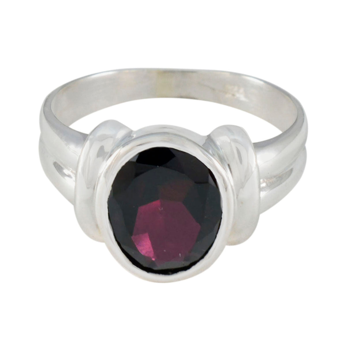 Garnet Solitaire Indian 925 Sterling Silver Red Gems Tiny Traditional Ring Jewelry Главное изображение товара
