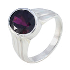 Garnet Solitaire Egyptian Silver Red Gemstone Eye catching propsel Ring Jewelry
