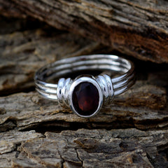 Garnet Solitaire Egyptian 92.5 Silver Red Gemstone Featherlight Heritage Ring Jewellery