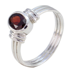 Garnet Solitaire Egyptian 92.5 Silver Red Gemstone Featherlight Heritage Ring Jewellery