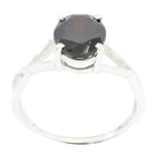 Garnet Solitaire American 925 Sterling Silver Red Gems Delicate Feminine Ring Jewellery