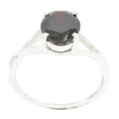 Garnet Solitaire American 925 Sterling Silver Red Gems Delicate Feminine Ring Jewellery