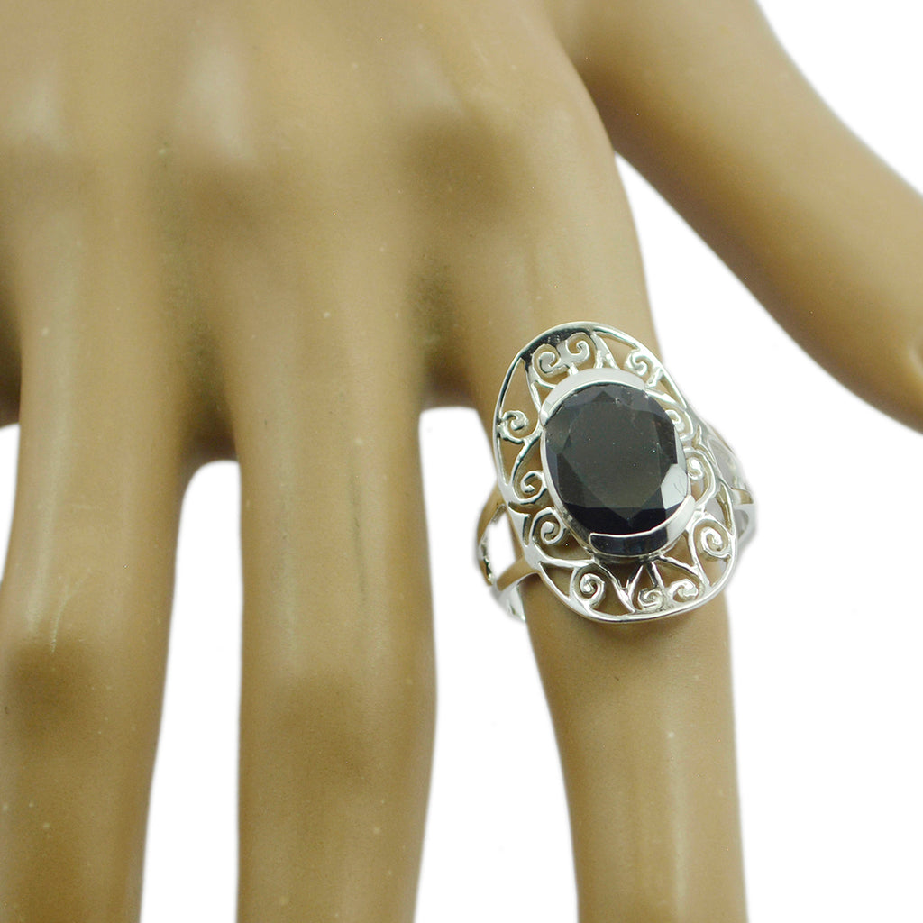 Garnet Solitaire African 925 Silver Red Gemstones Classic Art Deco Ring Jewelry