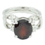 Garnet Solitaire Australian 925 Silver Red Gemstones Eye catching Rope Wire Ring Jewellery
