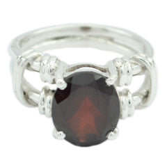 Garnet Solitaire Australian 925 Silver Red Gemstones Eye catching Rope Wire Ring Jewellery