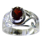 Garnet Solitaire Spanish Silver Red Gems Minimal Filigree Ring Jewelry