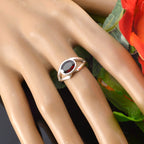 Garnet Solitaire Turkish 925 Sterling Silver Red Gemstone Whisper thin Contemporary Ring Jewellery