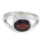 Garnet Solitaire Turkish 925 Sterling Silver Red Gemstone Whisper thin Contemporary Ring Jewellery
