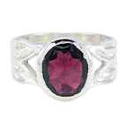 Garnet Solitaire French Sterling Silver Red Gems Versatile Artisan Ring Jewelry