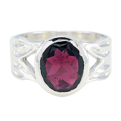 Garnet Solitaire French Sterling Silver Red Gems Versatile Artisan Ring Jewelry