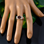 Garnet Solitaire Moroccan Sterling Silver Red Gems Eye catching Engagement Ring Jewellery
