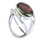 Garnet Solitaire Moroccan Silver Red Gemstones Eye catching valentine Ring Jewellery