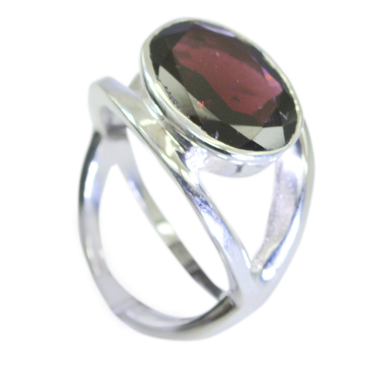 Garnet Solitaire Moroccan Silver Red Gemstones Eye catching valentine Ring Jewellery