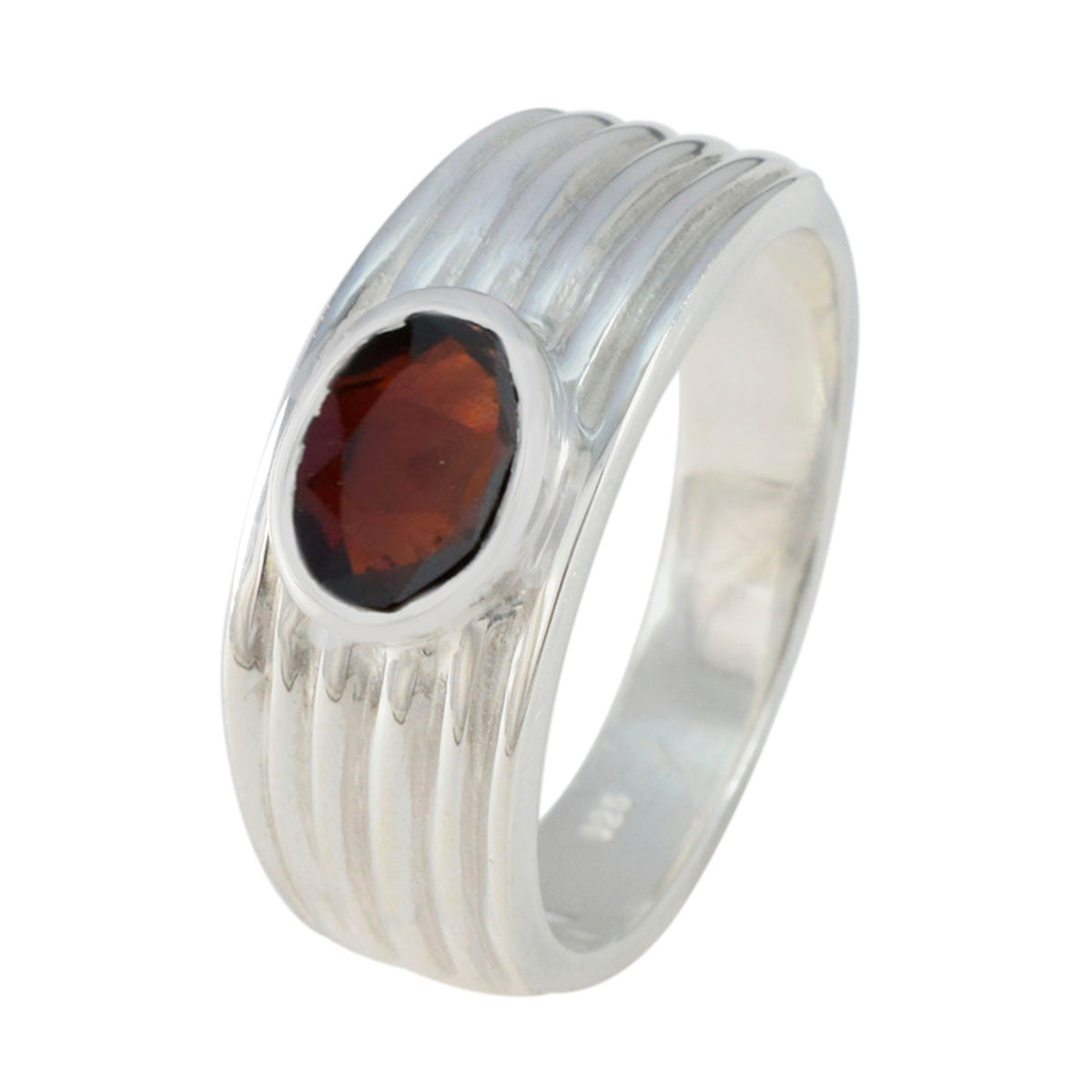 Garnet Solitaire Moroccan 925 Sterling Silver Red Gemstones Eye catching Engagement Ring Jewellery