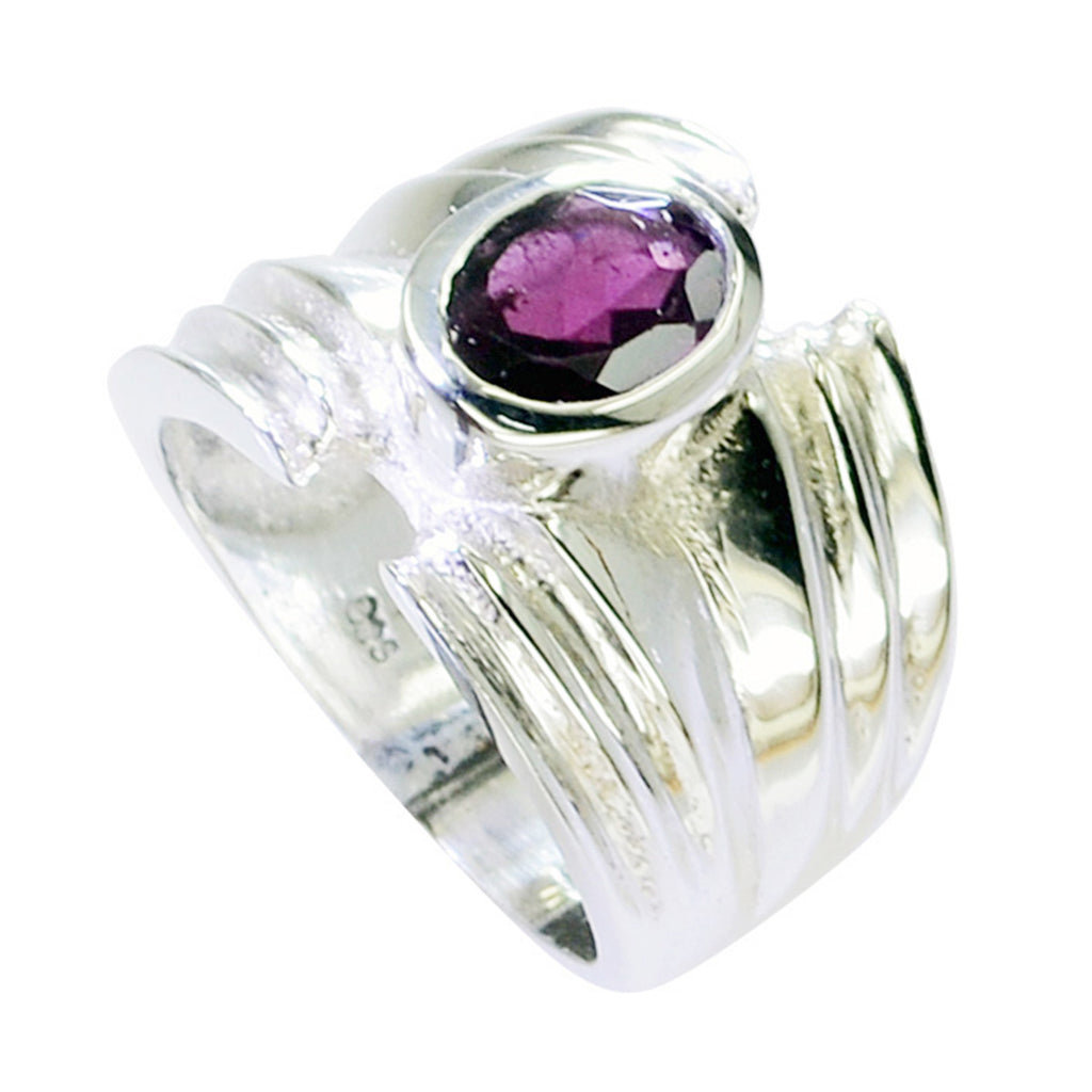 Garnet Solitaire Spanish 925 Silver Red Gemstones Statement Armor Ring Jewellery