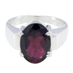 Garnet Solitaire Indian 925 Sterling Silver Red Gemstone Versatile Vintage Ring Jewellery